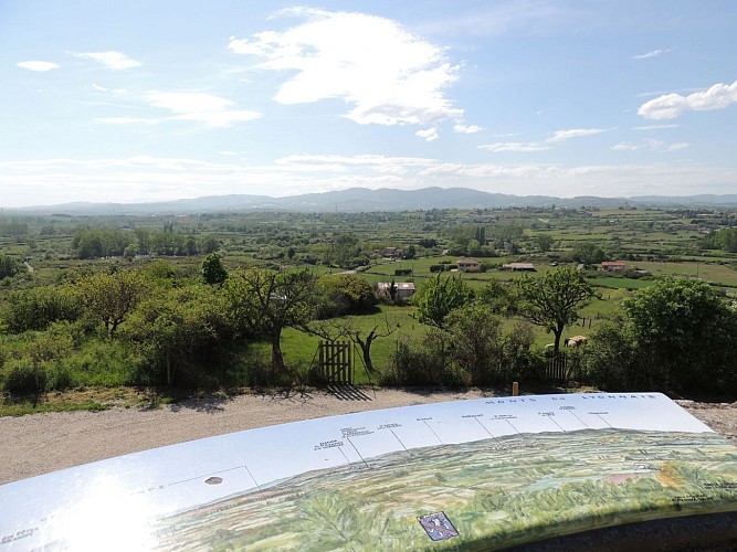 Scenic viewpoint map in the old village
