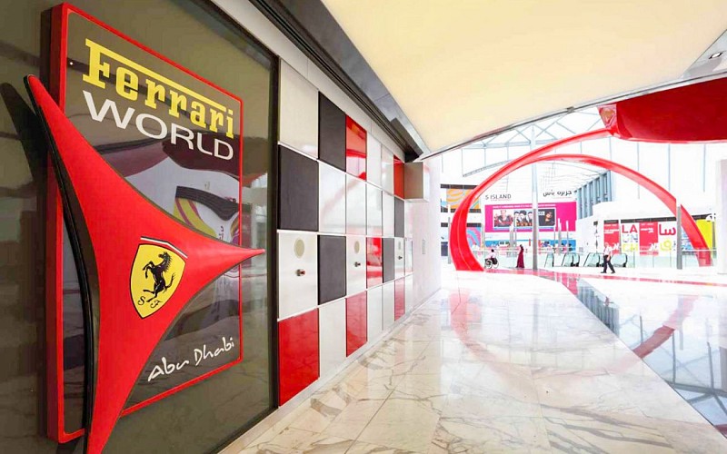 From Dubai: Guided City Tour of Abu Dhabi with Ferrari Word Tickets