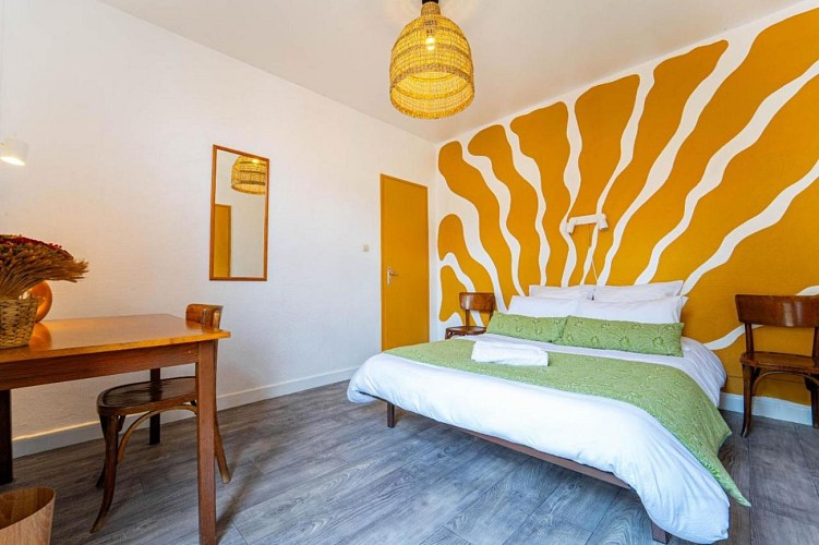 Au Bon Landais chambre jaune 3
