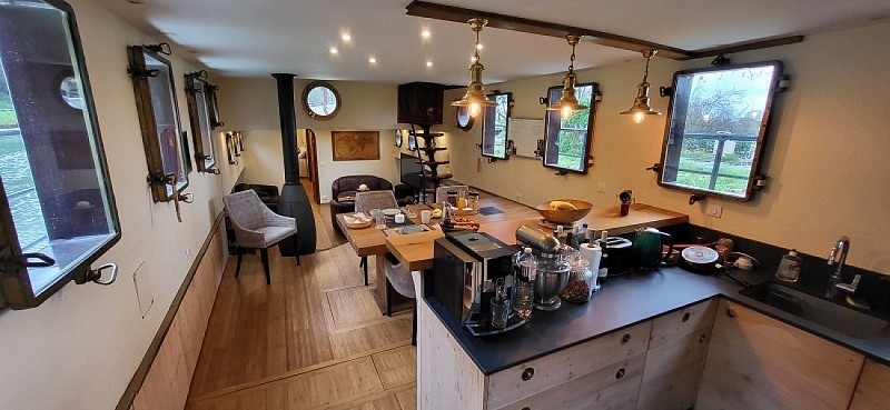 Péniche Wakaï - vue intérieur