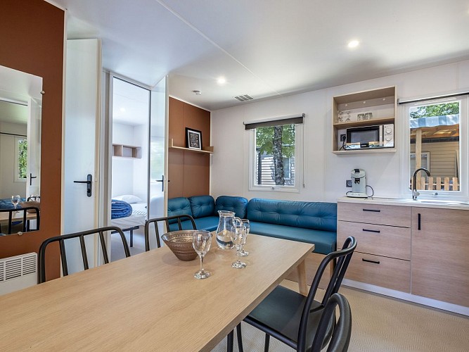 L'intérieur d'un MobilHome Premium 3 Chambres