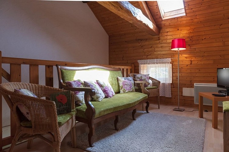 Gîte la prune - mezzanine - espace détente