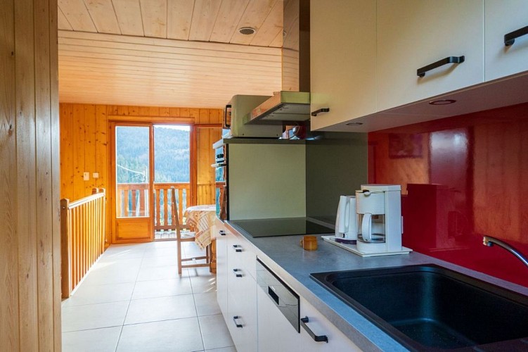 Chalet 6 Personen - Le balcon du Brabant - Terrasse mit Blick auf die Berge