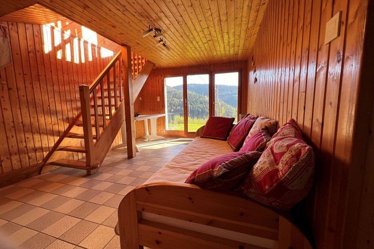 Chalet 6 Personen - Le balcon du Brabant - Terrasse mit Blick auf die Berge
