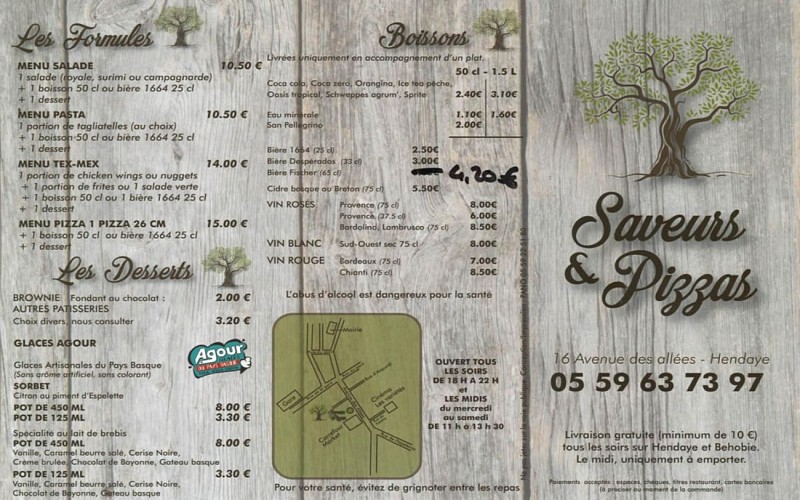 Saveurs & Pizzas -Hendaye