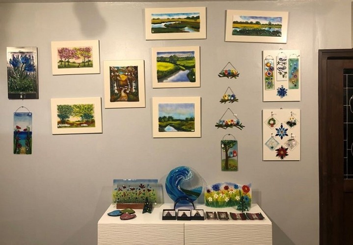 Claude André Glass - Enchanted cobwebs - Art du verre fusionné