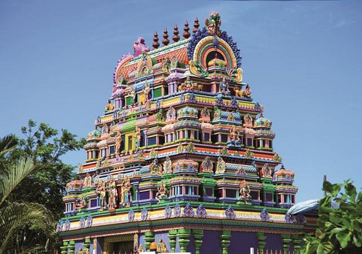 Visite guidée du temple tamoul Maryen Peroumal à Saint André - La Réunion