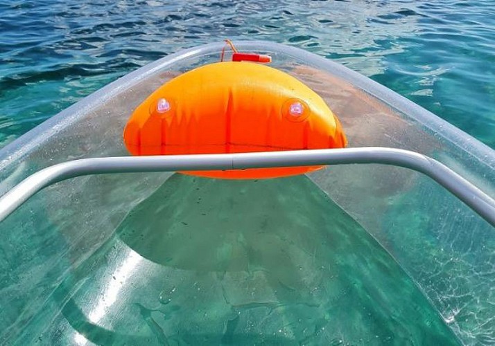 Promenade guidée en kayak transparent dans le lagon de Saint-Gilles à La Réunion