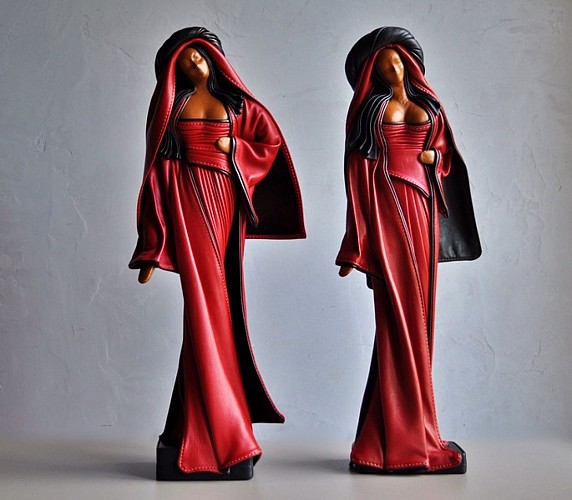 Sculptures cuir_Annie Delemarle_femmesdebout