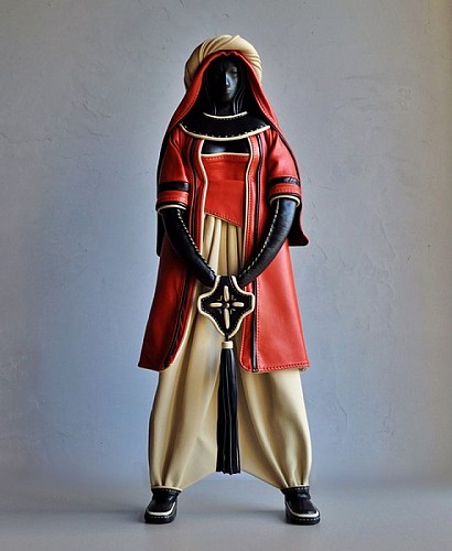 Sculptures cuir_Annie Delemarle_africainepompon