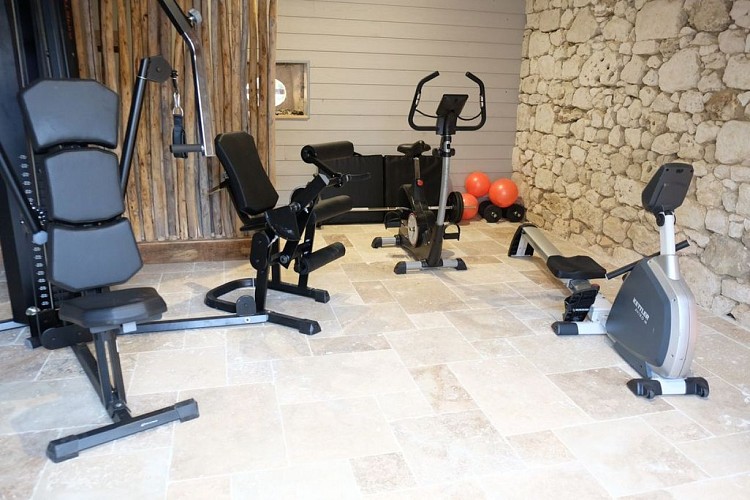 salle de sport Clos des charmes gîte grande capacité Dordogne Périgord 