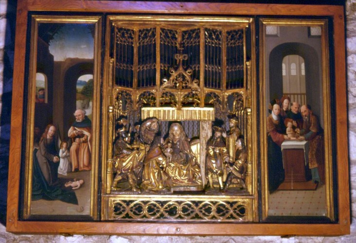 the triptych in the chapel