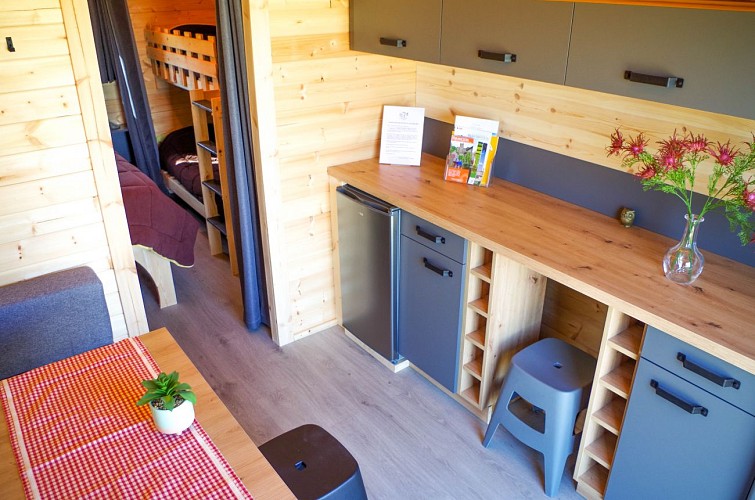 Escape salon et kitchenette