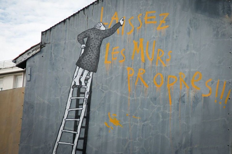 Laissez les murs propres - Fresque Ella et Pitr