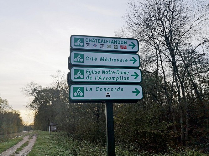 Anlegeplatz und Picnic Stelle am Kanal bei Néronville