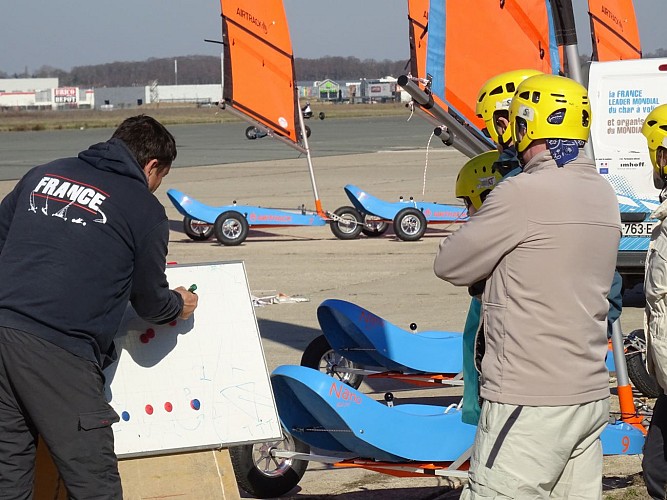 Land yachting on former air base 217