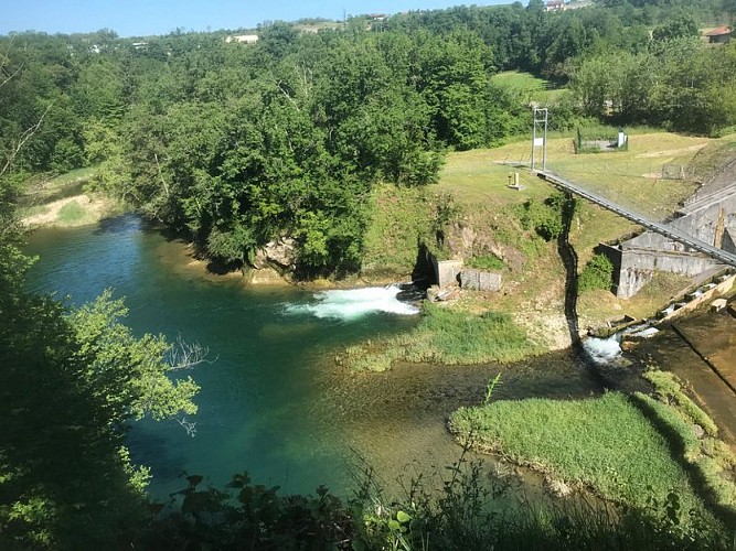 La Bourne au niveau du barrage d'Auberives