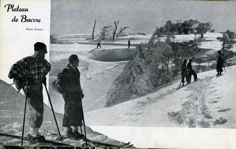 Vieille carte postale de la station du col de Rousset