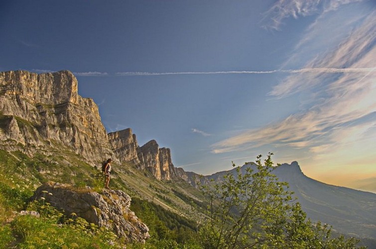 La barrière Est du Vercors près de la Tune de l'ours