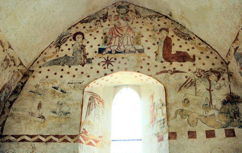 Fresques et église de Pressiat