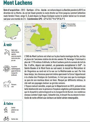Mont Lachens, le toit du Var - Espace Naturel Sensible