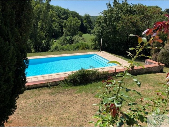 Terramaia piscine vue de la maison