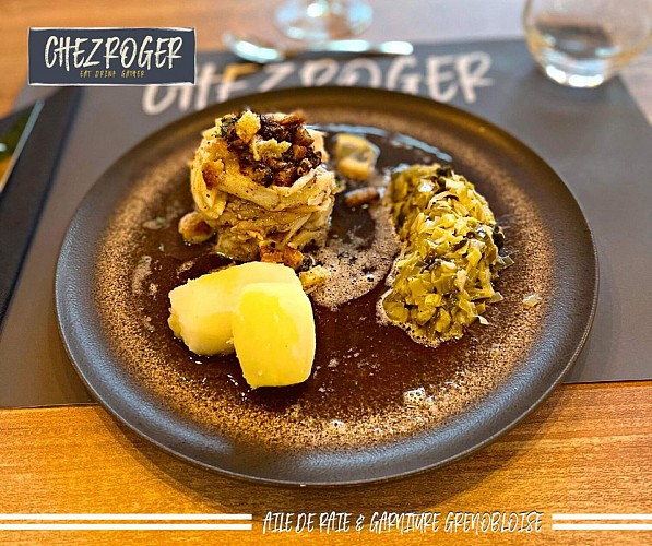 Aile de raie, garniture Grenobloise