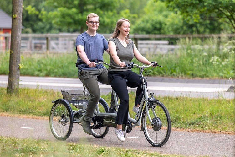 Twinny Plus tandem voor volwassenen op drie wielen Van Raam