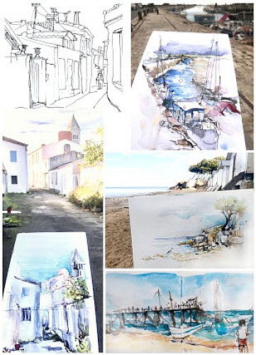 1 POISSON DANS L'O - COURS DE DESSIN ET D'AQUARELLE