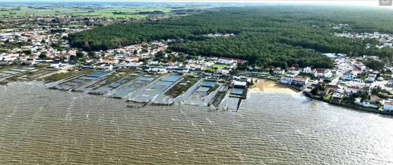 Vue drone bassins L'Huitrière de Fromentine