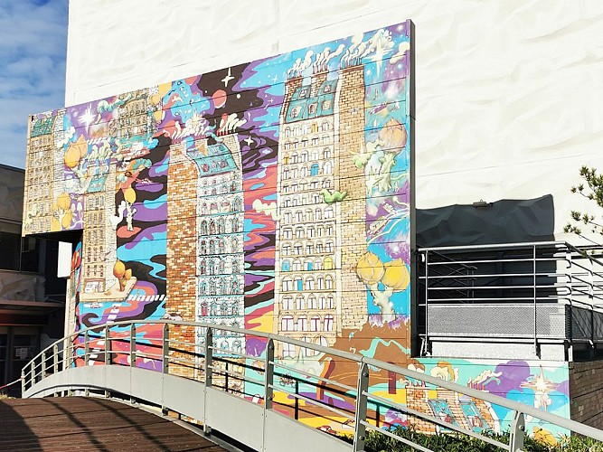 Vue de la Fresque réalisée par Popay