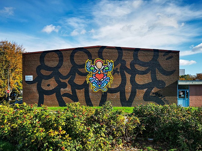 Vue de la fresque par Psyckoze et Opoil