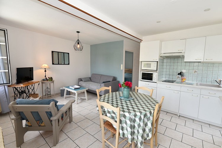 VUE D'ENSEMBLE CUISINE SALON