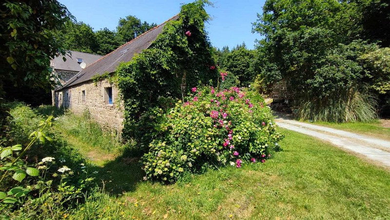 Le chemin longe le batiment