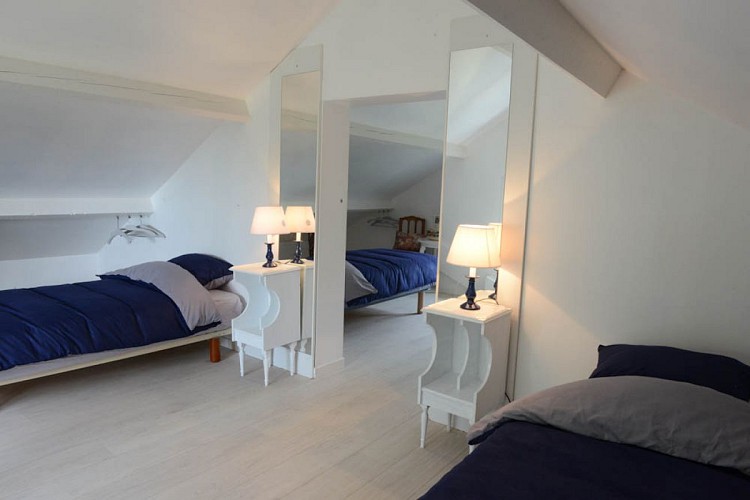 les chambres à l'étage