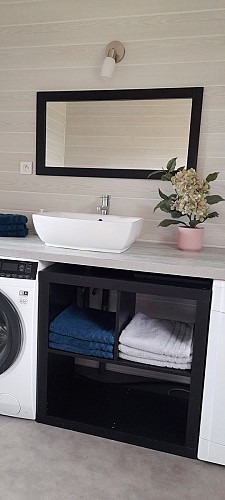 Gîte à la ferme/ferme du Manoir/salle bain/M. et Mme BRUMENT Caux Seine Tourisme