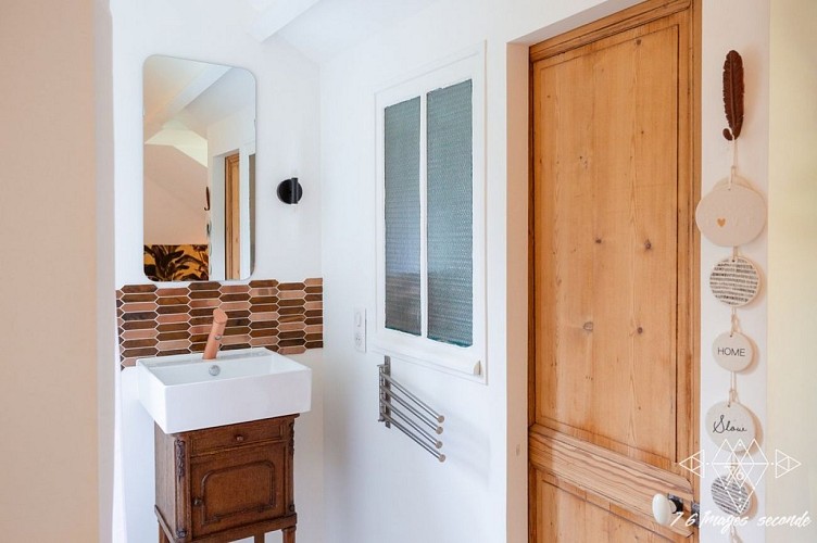 Le Gîte de Plume L'espace salle de douches