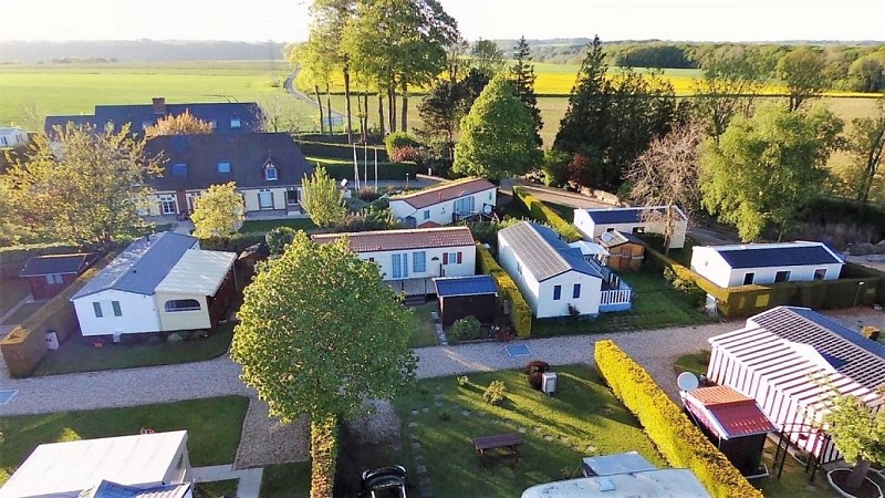 Camping Maupassant cote d'albatre vue aerienne