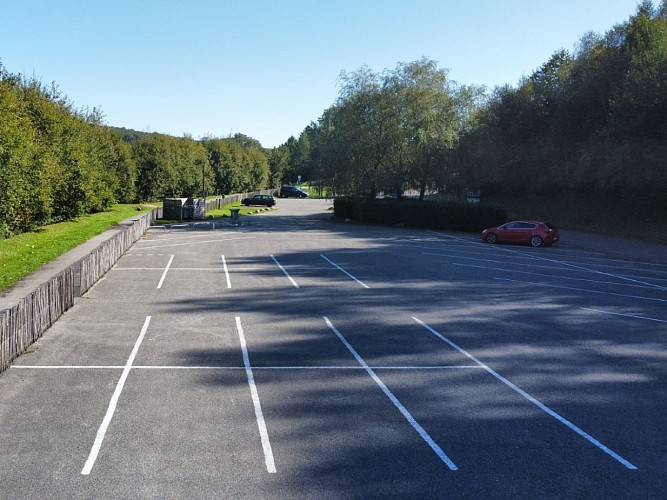 Abbaye du Valasse vue aérienne 2 aire de camping-cars