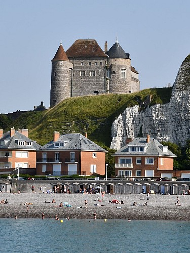 Château de Dieppe vue de la mer