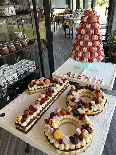 Number cake et pyramide de macarons_17