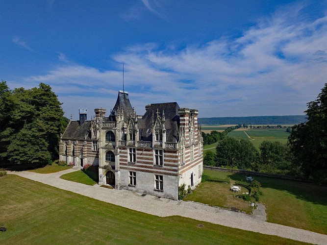 Chateau d'Etelan Saint Maurice D'Etelan vue aérienne Caux Seine Normandie Tourisme