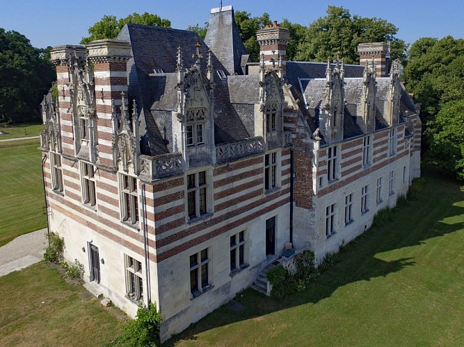 Chateau d'Etelan Saint Maurice D'Etelan vue aérienne 2 Caux Seine Normandie Tourisme