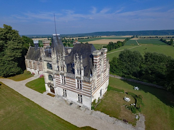 Chateau d'Etelan Saint Maurice D'Etelan vue aérienne 3 Caux Seine Normandie Tourisme 