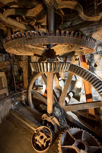 Le mécanisme du moulin de l'Arbalete