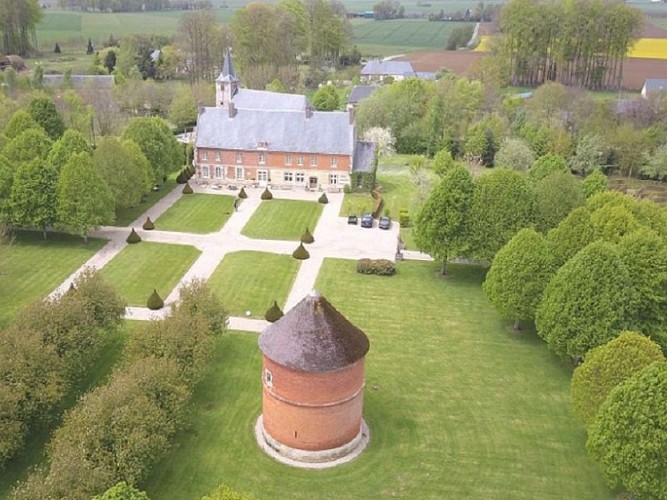 Manoir de Vertot Vue aérienne Bennetot Terres de Caux Caux Seine Tourisme