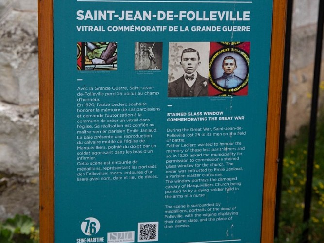 Vitrail Commémoratif - St Jean-de-Folleville