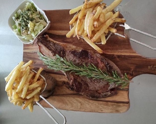 planche cote de boeuf frites le Hangar 87