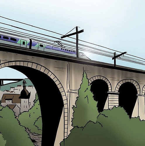 Illustration du pont du chemin de fer