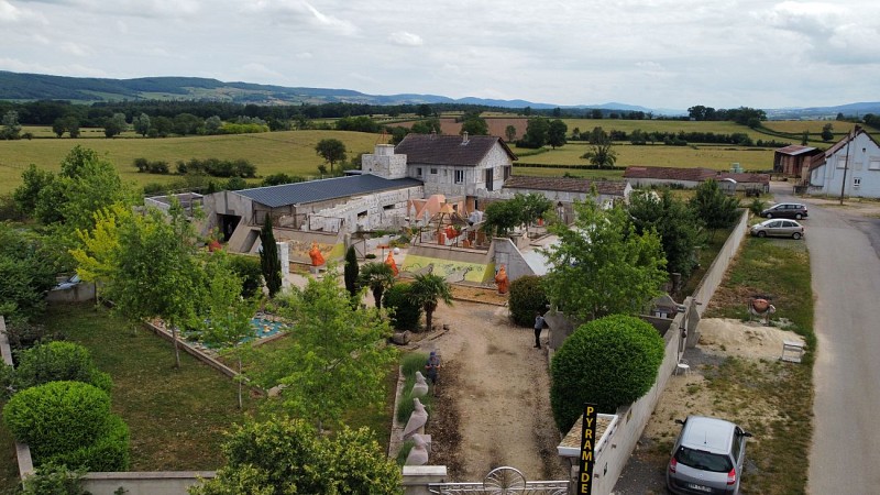 Vue aérienne du site